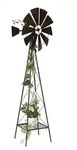 DanDiBo Windrad, Braun, Metall, 36.5x172.5x33.5 cm, Gartenzubeh&ouml;r, Gartendeko