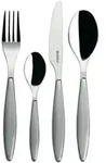 Guzzini Besteckset Feeling, Hellgrau, Metall, Kunststoff, 24-teilig,...