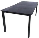 Gardenson Gartentisch, Schwarz, Metall, Glas, rechteckig, eckig, 80x73x190 cm,