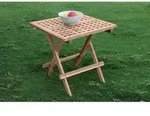 Gardenson Gartentisch, Natur, Holz, Teakholz, massiv, quadratisch, eckig, 50x50x50