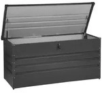 Beliani Auflagenbox, Graphit, Metall, Rechteckig, 132x64x62 cm, Aufbewahrung &