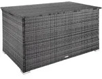 tectake Auflagenbox, Grau, Kunststoff, Rechteckig, 82.5x79.5x145 cm, Aufbewahrung &