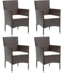 vidaXL Gartenst&uuml;hle, Braun, Naturmaterialien, 58x84x53 cm, Gartenm&ouml;bel,