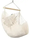 La Siesta H&auml;ngesessel Basic Organic Cotton, Wei&szlig;, Holz, Textil, Bambus,...
