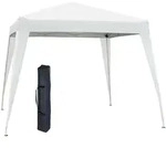 Outsunny Faltpavillon,, Wei&szlig;, Metall, 240x250x240 cm, Sonnen- & Sichtschutz,