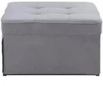 Atlantic home collection Multifunktionshocker, Grau, Textil, 1-Sitzer, 72x80x43 cm,