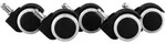 Mid.you Drehstuhlrolle, Schwarz, Wei&szlig;, Kunststoff, 5-teilig, Arbeitszimmer,
