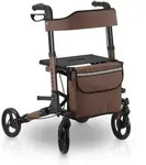 Juskys Rollator, Braun, Metall, 63x80x68 cm, Freizeit, Wellness