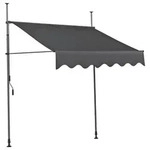 Markise, Dunkelblau, Metall, Kunststoff, 300x200-300x120 cm, Sonnen- &...