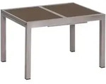 Gardenson Gartentisch, Braun, Graphit, Metall, rechteckig, eckig, 90x75x120-180 cm,