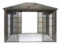 Pavillon, Metall, 362x283x297 cm, wetterbeständig, UV-beständig, regenabweisend,