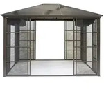 Pavillon, Metall, 362x283x297 cm, wetterbest&auml;ndig, UV-best&auml;ndig, regenabweisend,