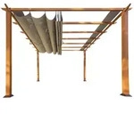 Pergola, Metall, 350x235x350 cm, Sonnen- & Sichtschutz, Pavillons & Pergolas,