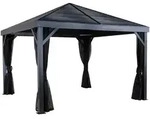 Pavillon, Metall, 363x310x363 cm, wetterbest&auml;ndig, UV-best&auml;ndig, rostfrei,...