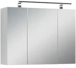 Mid.you Spiegelschrank Spree, Wei&szlig;, Glas, 4 F&auml;cher, 80x60x20 cm, FSC Mix,