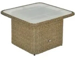 Gardenson Loungetisch, Natur, Kunststoff, Metall, quadratisch, 72x45-64x72 cm,