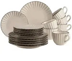 M&auml;ser Kaffeeservice, Hellbraun, Keramik, 18-teilig, 200 ml,200 ml, Essen & Trinken,