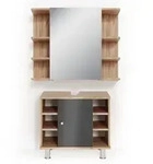 Vicco Badm&ouml;bel-Set, Eiche, Holzwerkstoff, 9 F&auml;cher, nicht einzeln