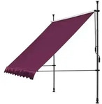 Quick Star Klemmmarkise, Bordeaux, Metall, 250x290x130 cm, Sonnenschutz &