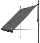 Quick Star Klemmmarkise, Grau, Metall, 250x290x130 cm, Sonnen- & Sichtschutz,