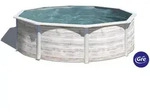 Gre Pool-Set 2024, Wei&szlig;, Metall, 120 cm, Freizeit, Pools und Wasserspa&szlig;, Pools,
