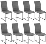 tectake Schwingstuhl, Grau, Textil, 52x99x41 cm, Esszimmer, St&uuml;hle,