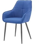 Livetastic Armlehnstuhl, Blau, Textil, konisch, 55x86x46 cm, Esszimmer, St&uuml;hle,