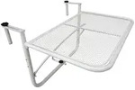 Outsunny Balkonh&auml;ngetisch, Wei&szlig;, Metall, 56x50x60 cm, Balkonm&ouml;bel, Balkontische