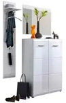 Carryhome Garderobe Adana, Wei&szlig;, Holzwerkstoff, 3-teilig, 135x200x36 cm, Garderobe,