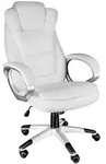 tectake B&uuml;rostuhl, Wei&szlig;, Leder, 53x55x53 cm, Arbeitszimmer, B&uuml;rost&uuml;hle,