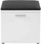 Mid.you Garderobenbank, Schwarz, Wei&szlig;, Kunststoff, 1-Sitzer, F&uuml;llung: Schaumstoff,