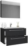Mid.you Badezimmer VCM Badinos, Schwarz, Holzwerkstoff, 3-teilig, 2...