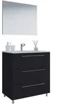 Mid.you Badezimmer, Schwarz, Metall, 3-teilig, 3 Schublade(n),3 Schublade(n)