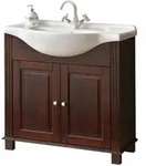 Lomado Waschtisch, Braun, Holz, 85x83x49 cm, Badezimmer, Badezimmerschr&auml;nke,