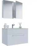Mid.you Badezimmer, Wei&szlig;, Holzwerkstoff, 3-teilig, 1 Schublade(n),1...