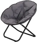Outsunny Klappstuhl,, Grau, Metall, 80x75x80 cm, Gartenm&ouml;bel, Gartenst&uuml;hle,