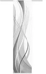 Fl&auml;chenvorhang Carlisle, Grau, Textil, Wellen, 60x245 cm, Seidenoptik,
