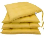 Zollner Stuhlkissen,, Gelb, Textil, Quadratisch, 40x3x40 cm, Oeko-Tex&reg; Standard 100,