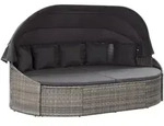 vidaXL Outdoor-Loungebett, Grau, Kunststoff, 145x141x230 cm, Loungem&ouml;bel,