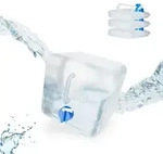 Relaxdays 4Xwasserkanister, Transparent, Kunststoff, Textil, 17x9x17 cm,