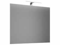 Mid.you Badezimmerspiegel, Weiß, Glas, Holzwerkstoff, rechteckig, 80x40x2 cm,