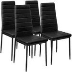 tectake Esszimmerstuhl, Schwarz, Textil, 48x98.5x45 cm, Esszimmer, St&uuml;hle,