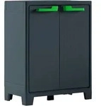 Keter Ger&auml;teschrank, Anthrazit, Grau, Gr&uuml;n, Kunststoff, 2 F&auml;cher, 80x100x44...