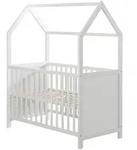 Roba Hausbett, Wei&szlig;, Holzwerkstoff, Rechteckig, 60x120 cm, Kinder- & Jugendzimmer,