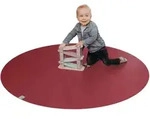 Sanosoft Krabbelmatte, Rot, Textil, Uni, Rund, 160x160 cm, Teppiche & B&ouml;den,