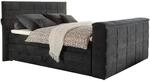 Boxxx Boxspringbett, Anthrazit, Textil, H2 + H3, 7-Zonen, H&ouml;he ca. 18 cm,...