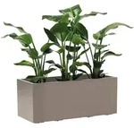 Blumenkasten Greener Kebe, Taupe, Kunststoff, 99.5x39.5x39.5 cm, stabil,