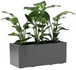 Blumenkasten RIO Greener, Anthrazit, Kunststoff, 99.5x39.5x39.5 cm, stabil,
