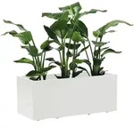 Blumenkasten RIO Greener, Wei&szlig;, Kunststoff, 99.5x39.5x39.5 cm, stabil,