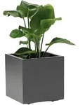 Blumenkasten Greener Kebe, Anthrazit, Kunststoff, 39.5x39.5x39.5 cm, stabil,